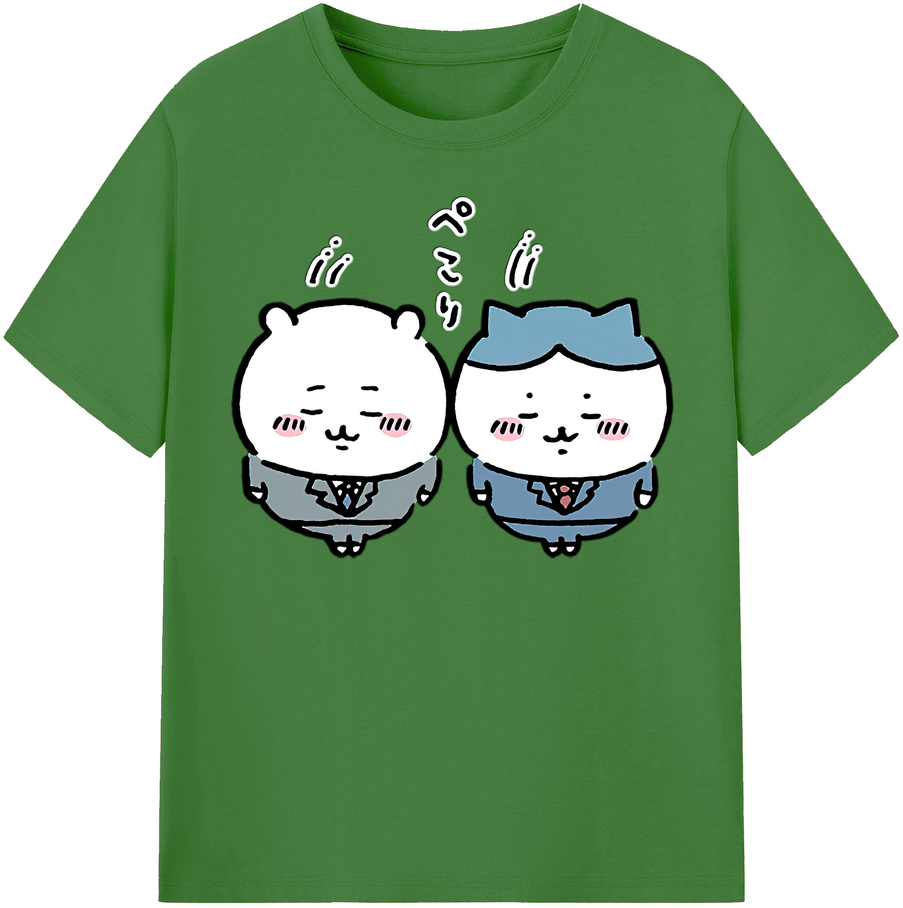（画像用） ちいかわ ハチワレ Chii-kawa hachiware レディースカジュアルプリントTシャツ（綿100％）